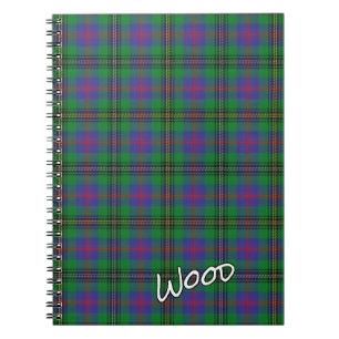 Scottish Honour Clan Wood Hunting Tartan Notebook