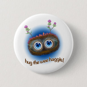Scottish 'Hoots Toots Haggis' 6 Cm Round Badge