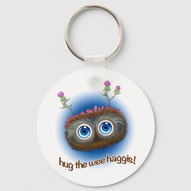 Scottish 'Hoots Toots Haggis' Key Ring (Front)