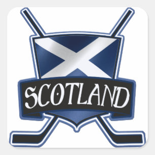 Scottish Ice Hockey Flag Logo Square Sticker