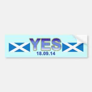 Scottish Independence Indy Saltire Bumper Sticker