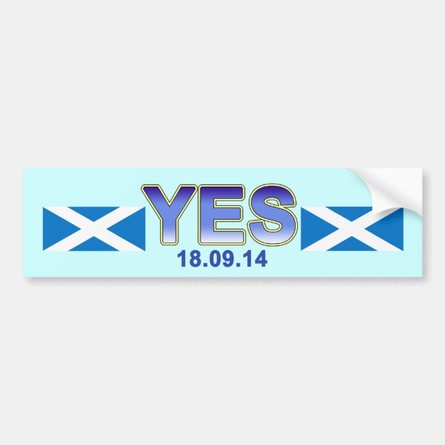 Scottish Independence Indy Saltire Bumper Sticker (Front)