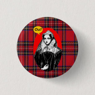 Scottish Independence Mary Queen of Scots Tartan 3 Cm Round Badge