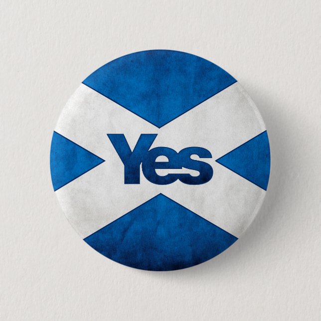Scottish Independence - Saltire Yes Badge (Front)