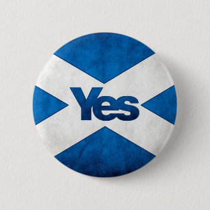 Scottish Independence - Saltire Yes Badge