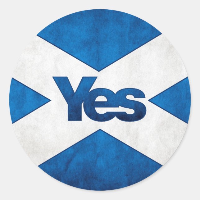 Scottish Independence - Saltire Yes Sticker (Front)