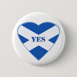 Scottish Independence Scotland Flag Heart Badge
