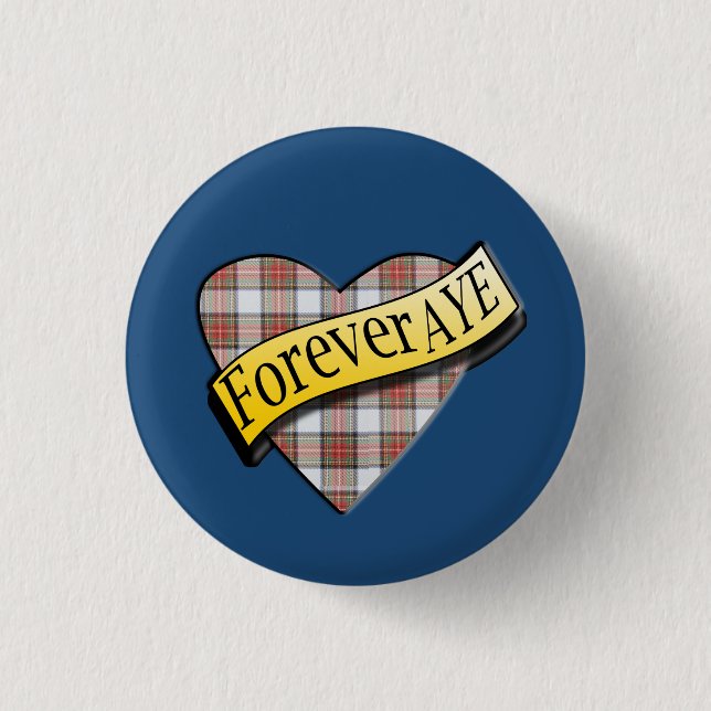 Scottish Independence Tartan Forever Aye Badge (Front)