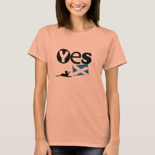 Scottish Independence Yes Cat Saltire Tee