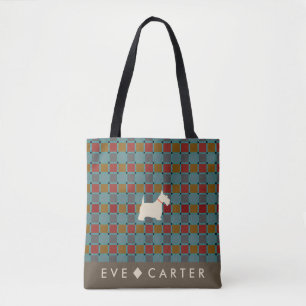 Scottish-Inspired Scottie Tartan Tote Bag