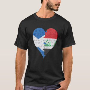 Scottish Iraqi Flag Heart T-Shirt