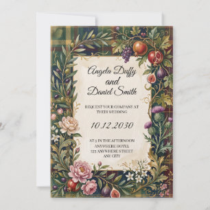 Scottish Italian Heritage Wedding Invitation