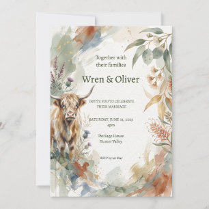 Scottish Italian Heritage Wedding Invitation