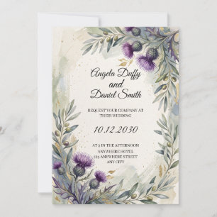 Scottish Italian Heritage Wedding Invitation