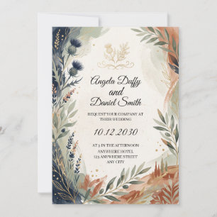 Scottish Italian Heritage Wedding Invitation