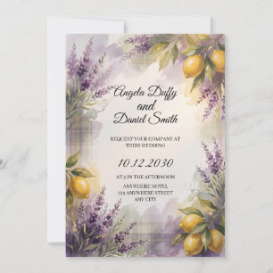 Scottish Italian Heritage Wedding Invitation