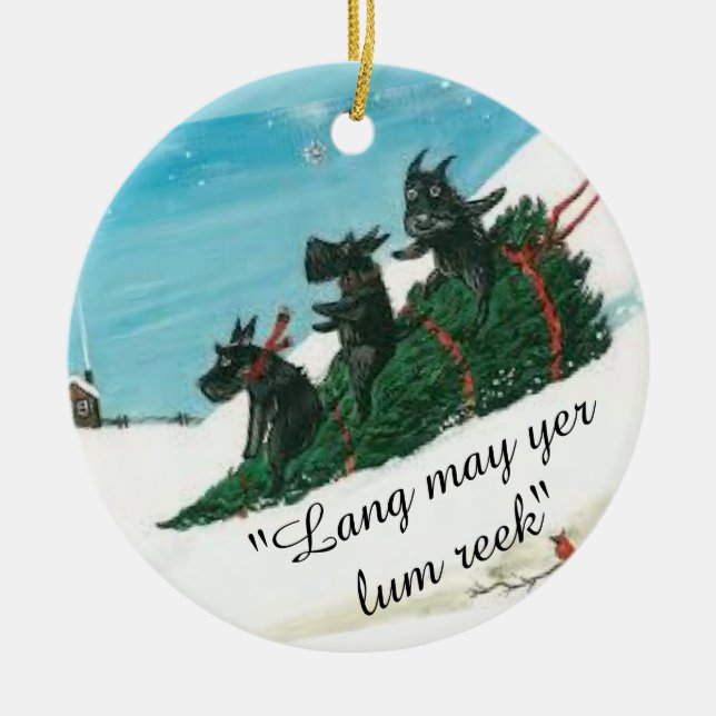 Scottish jolly Christmas ornament (Front)