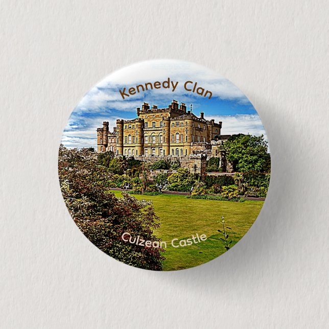 Scottish Kennedy Clan's Culzean Castle Button (Front)