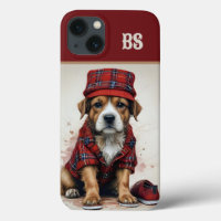 scottish landlord dog in kilt and cap