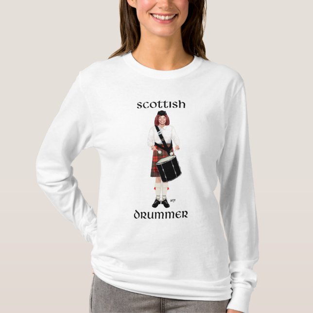 Scottish Lassie - Tenor Drum T-Shirt (Front)
