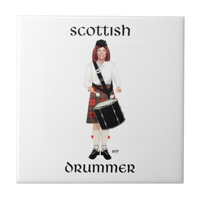 Scottish Lassie - Tenor Drum Tile (Front)