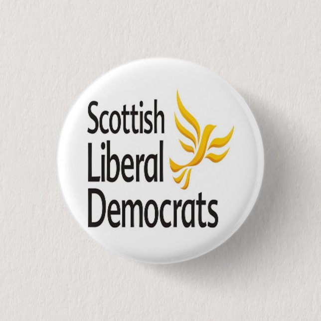 Scottish Liberal Democrats Logo 3 Cm Round Badge (Front)