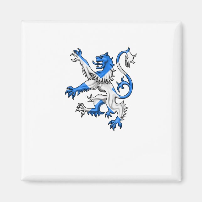 Scottish Lion In St. Andrew’s Colors Magnet (Front)