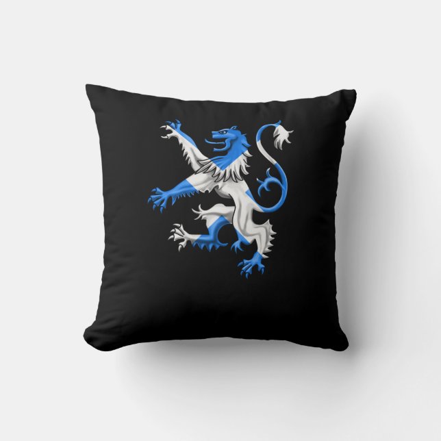 Scottish Lion In St. Andrew’s Colours Cushion (Front)