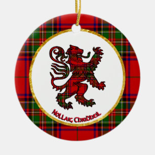 Scottish Lion Nollaig Chridheil Ceramic Tree Decoration