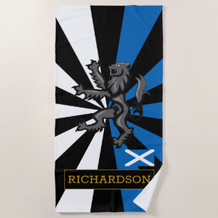 Scottish Lion, Rampant, patriotic towel, Scotland Beach Towel