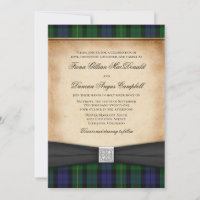 Scottish MacBride Tartan Wedding Invitation