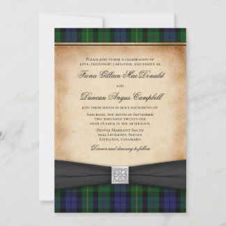 Scottish MacBride Tartan Wedding Invitation