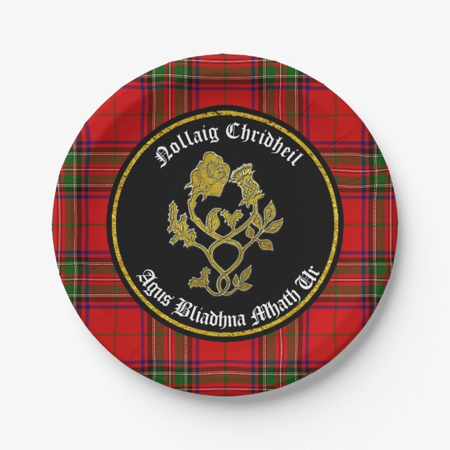 Scottish Merry Christmas and Happy New Year Paper Plate (Front)