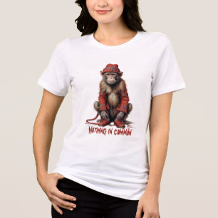 scottish monkey in disguise - nothing in common Tri-Blend shirt