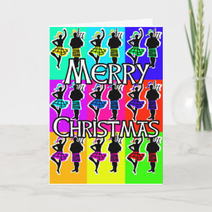 Scottish Piper & Highland Dancer Christmas Card