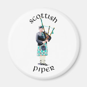 Scottish Piper - Turquoise Magnet