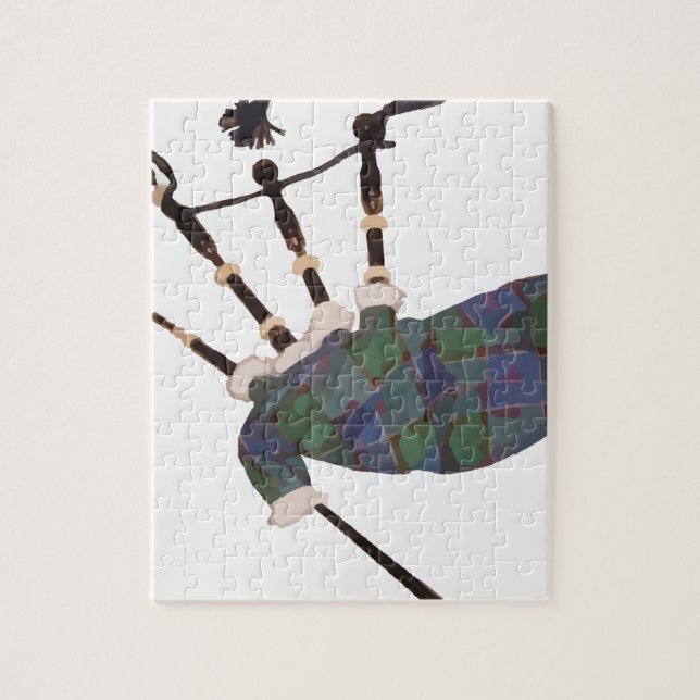 scottish plaid bagpipes jigsaw puzzle (Vertical)