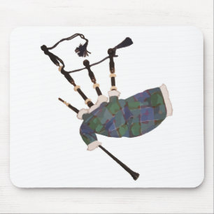 scottish plaid bagpipes mouse mat