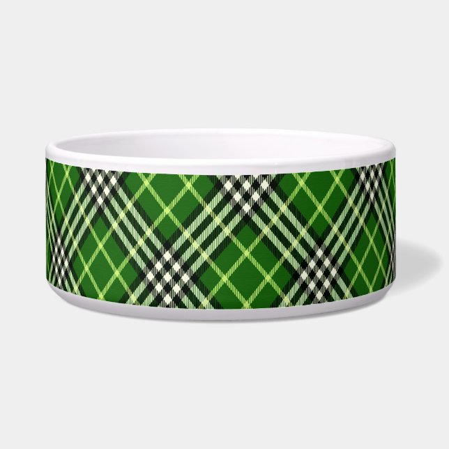 scottish plaid cat food bowl (Front)