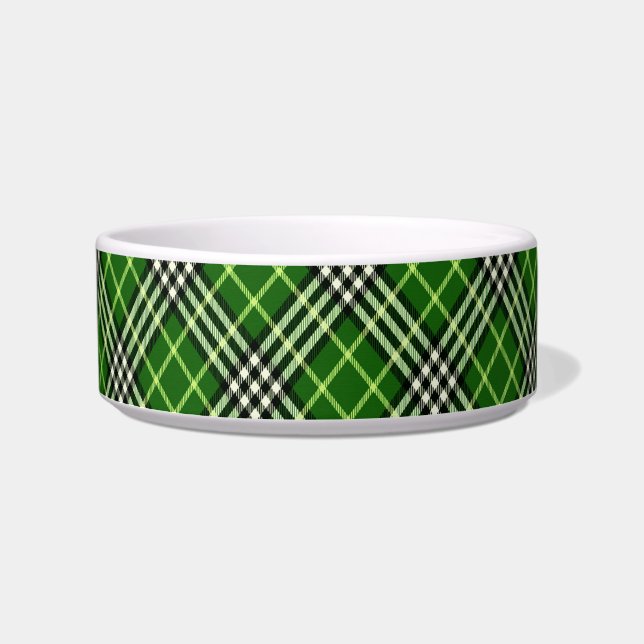 scottish plaid cat food bowl  (Front)