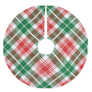 Scottish Plaid Design Christmas  Brushed Polyester Tree Skirt