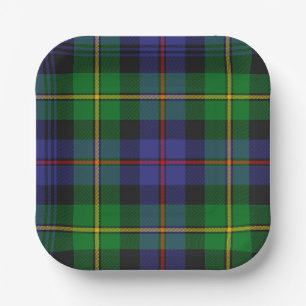 Scottish Plaid Pattern Paper Plate