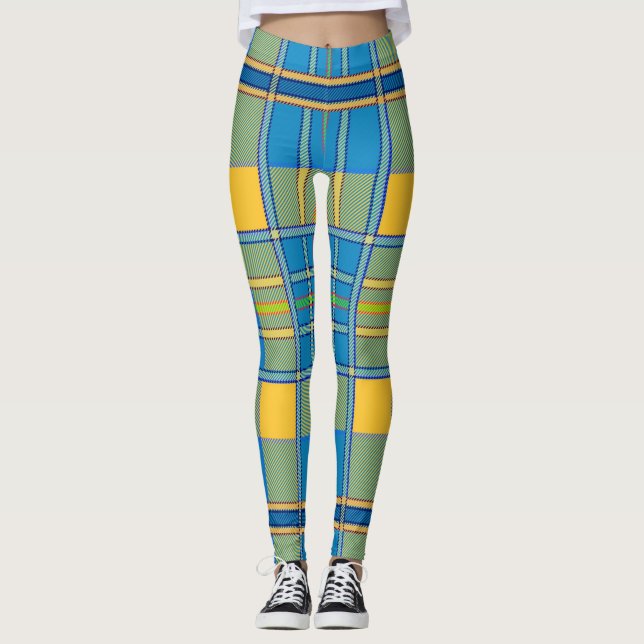 scottish plaid tartan leggings (Front)