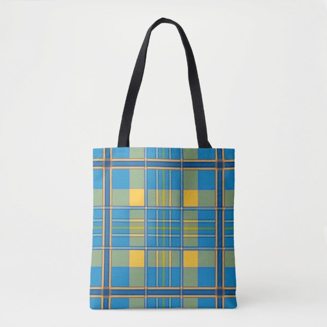 scottish plaid tartan tote bag (Front)