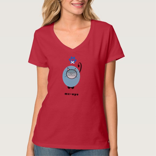 Scottish Political Cat T-Shirt (Front)