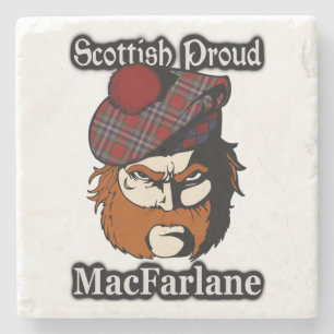 Scottish Proud Clan MacFarlane Tartan Stone Coaster
