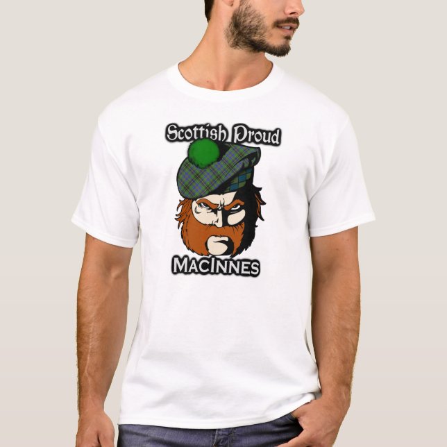 Scottish Proud Clan MacInnes Tartan T-Shirt (Front)