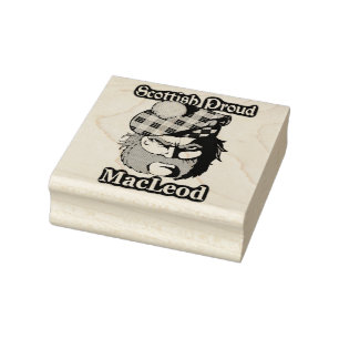 Scottish Proud Clan MacLeod Art Rubber Stamp