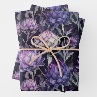 Scottish Purple Wrapping Paper Sheet