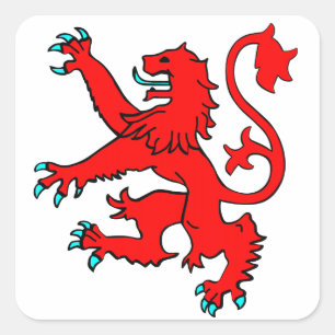 Scottish Rampant Lion Square Sticker